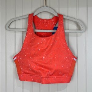 NWT Brooks Drive 3 Pocket Run Bra in Speckle Print Empower Her 23 SZ 38 C/D